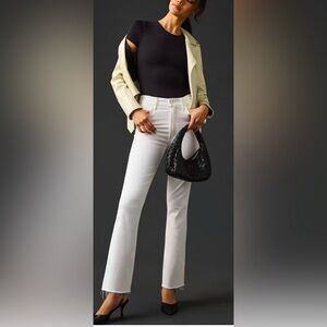 MOTHER The Hustler High-Rise Ankle Fray Jeans